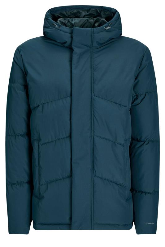 JACK & JONES Big & Tall Dark Blue Hooded Puffer Jacket | BadRhino 2