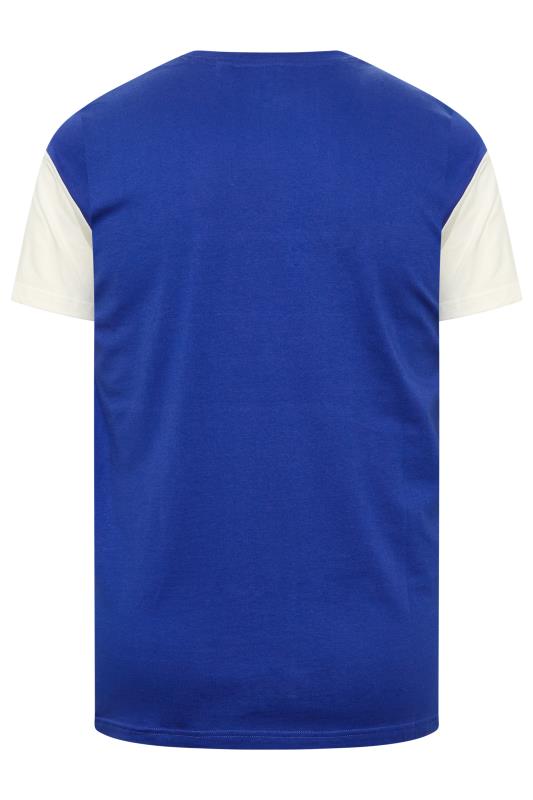 BadRhino Big & Tall Blue Colour Block T-Shirt | BadRhino 4