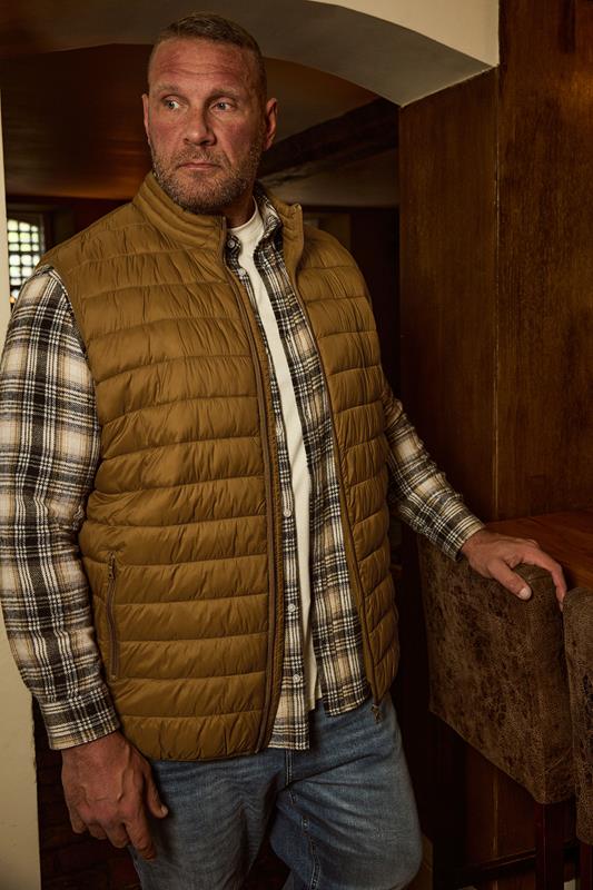 Men's  BadRhino Big & Tall Brown Puffer Gilet