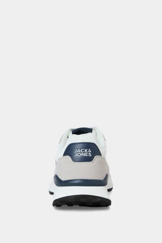 JACK & JONES Grey & Blue Side Panel Trainers | BadRhino 3