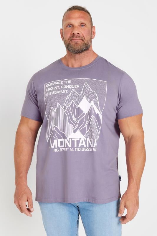 BadRhino Big & Tall Purple 'Montana' T-Shirt | BadRhino 2