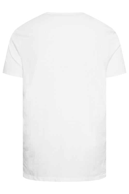 JACK & JONES Big & Tall White 'Ferris' T-Shirt | BadRhino 4