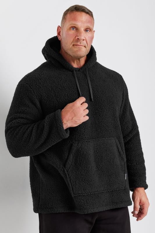 BadRhino Big & Tall Black Borg Lounge Hoodie | BadRhino 1