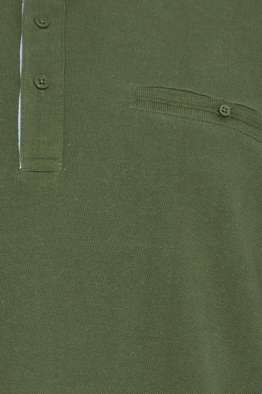 KAM Big & Tall Olive Green Pique Polo Shirt | BadRhino 2