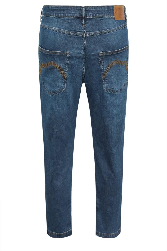 BadRhino Big & Tall Blue Mid Rinse Stretch Jeans | BadRhino 4