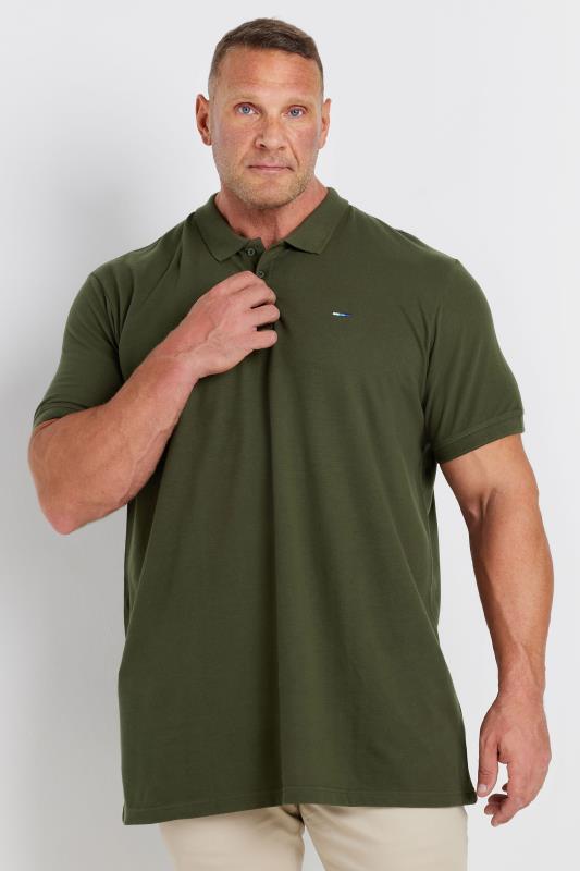 Men's  BadRhino Big & Tall Khaki Green Extra Long Core Polo Shirt