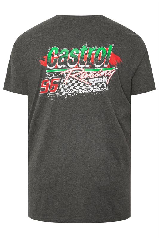 BadRhino Big & Tall Charcoal Grey Printed 'Castrol' T-Shirt | BadRhino 2