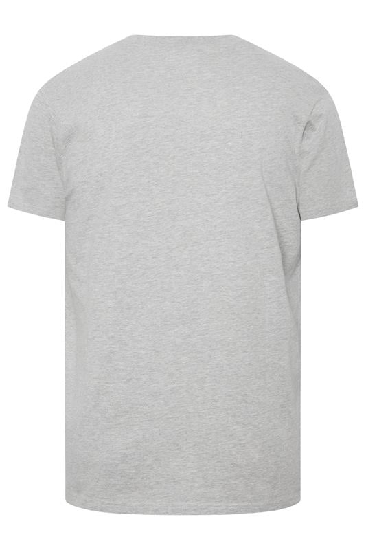 BadRhino Big & Tall Grey Extra Long Distressed Graphic T-Shirt | BadRhino 2