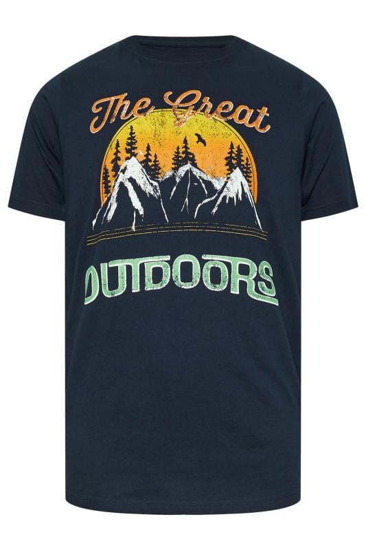 BadRhino Big & Tall Navy 'Great Outdoors' Graphic Print T-Shirt | BadRhino 4