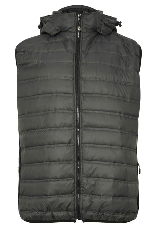 KAM Big & Tall Slate Grey Quilted Gilet | BadRhino 1