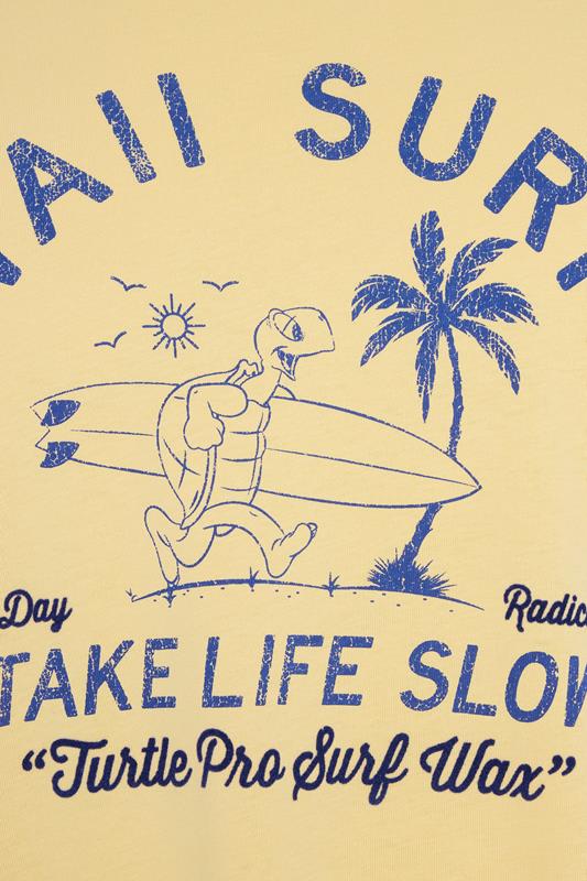 KAM Big & Tall Yellow 'Hawaii Surf' Raglan T-Shirt | BadRhino 3