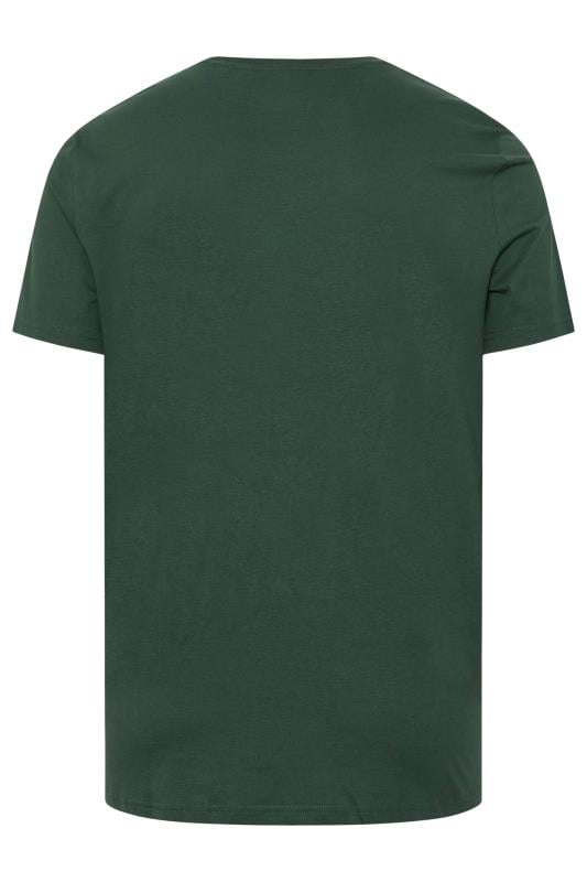 LYLE & SCOTT Big & Tall Teal Blue Plain T-Shirt | BadRhino 4