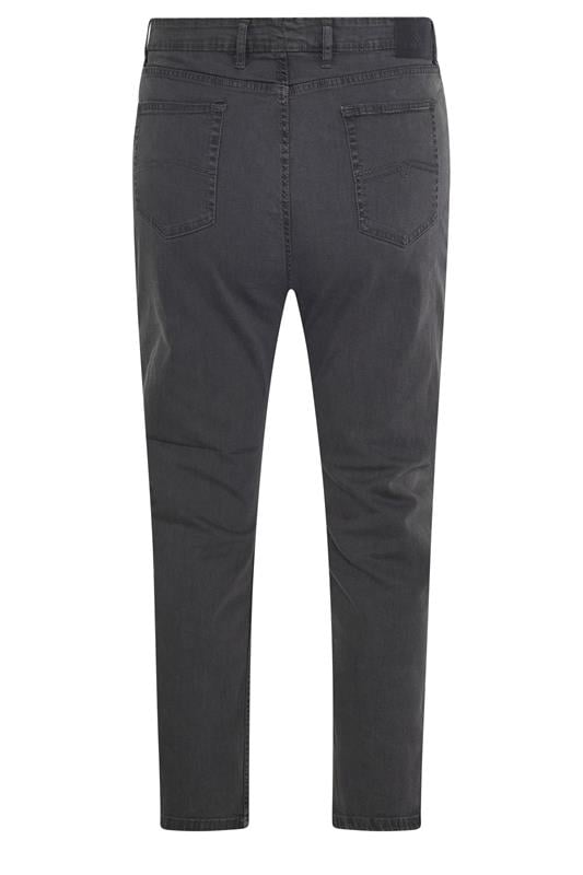 KAM Big & Tall Charcoal Grey Stretch Jeans | BadRhino 2
