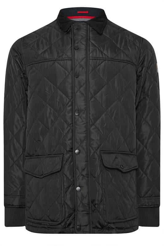 D555 Big & Tall Black Quilted Jacket | BadRhino 1