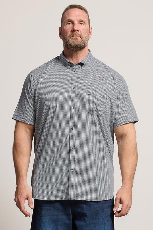  Kam Big & Tall Blue Short Sleeve Shirt