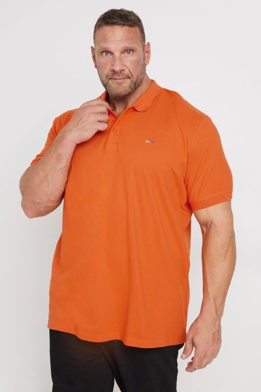 BadRhino Big & Tall 5 PACK Pumpkin Orange & Blue Polo Shirts | BadRhino 2