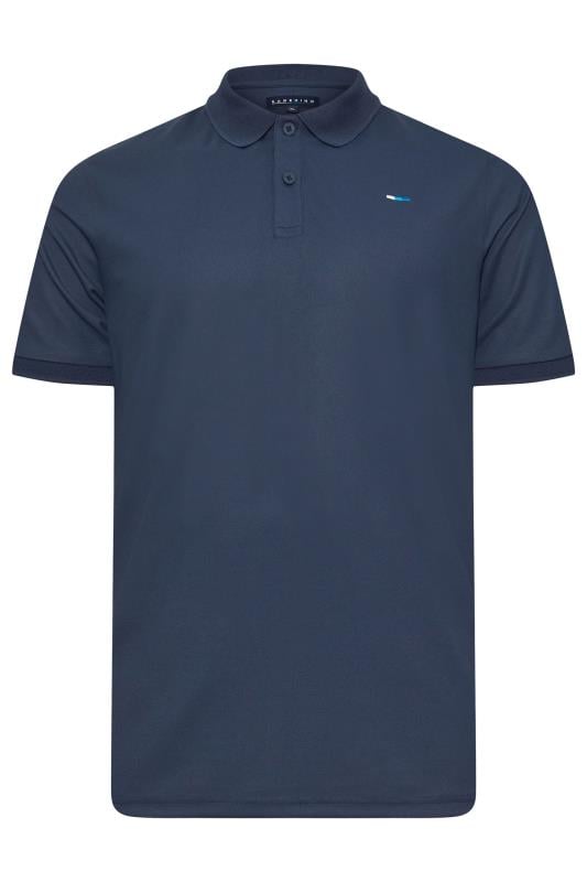 Men's  BadRhino Golf Big & Tall Navy Blue Pique Polo Shirt