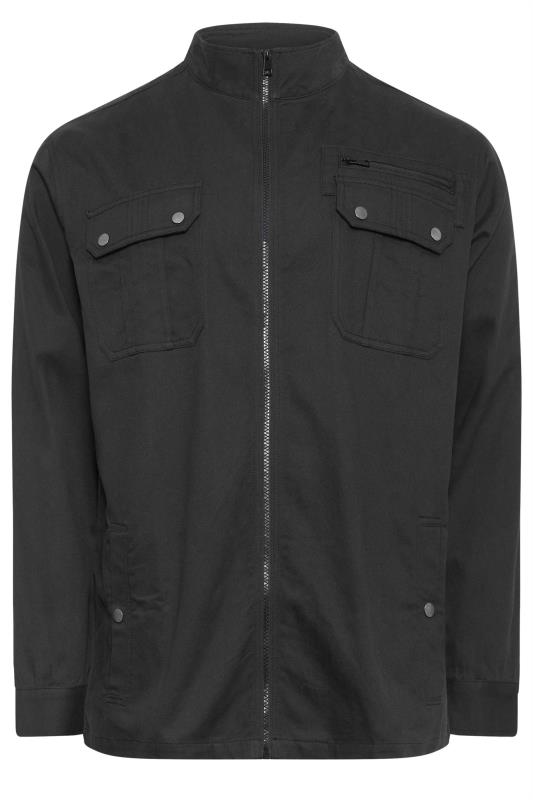 Men's  BadRhino Big & Tall Black Zip Through Jacket