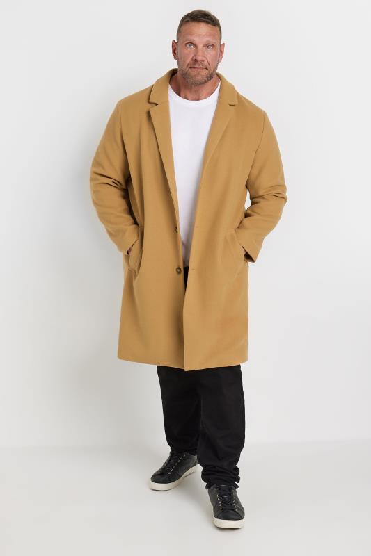 BadRhino Big Tall Camel Brown Formal Overcoat BadRhino