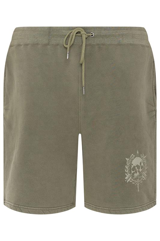 BadRhino Big & Tall Black Japanese Printed Jogger Shorts | BadRhino 5