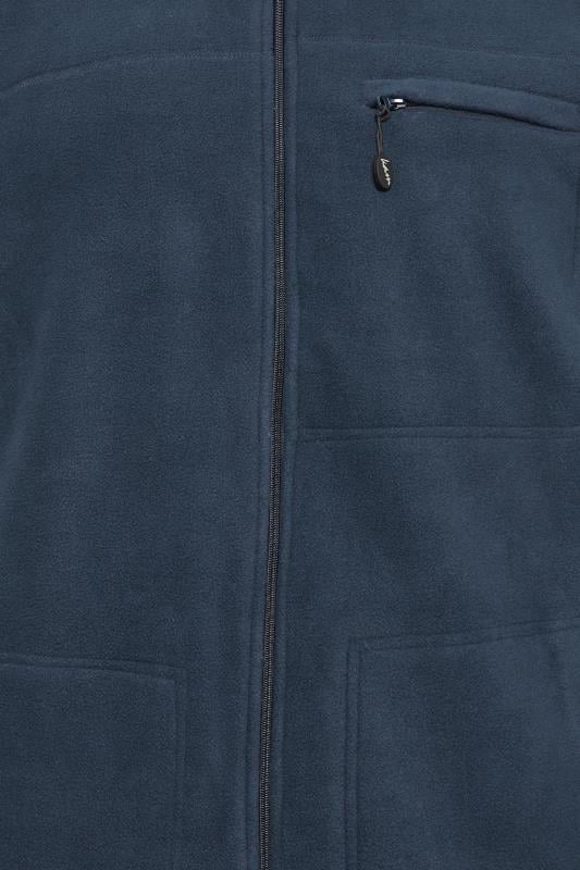 KAM Big & Tall Navy Blue Fleece Jacket | BadRhino 4