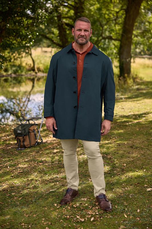 Men's  BadRhino Big & Tall Navy Blue Mac Raincoat
