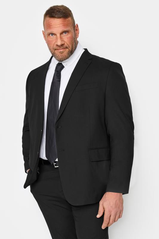 BadRhino Big & Tall Black Plain Suit Jacket | BadRhino 2