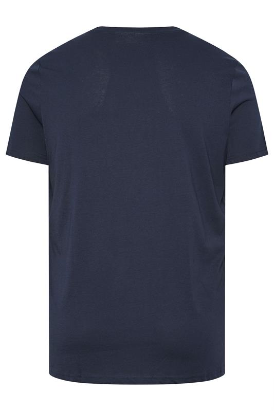 BEN SHERMAN Big & Tall Navy Blue Signature Target Printed T-Shirt | BadRhino 5