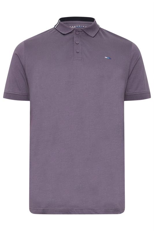 BadRhino Big & Tall Purple Jacquard Polo Shirt | BadRhino 3