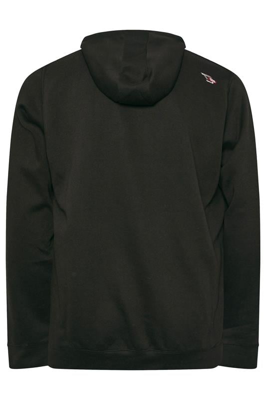 D555 Big & Tall Black 'Brooklyn N.Y.' Zip Through Hoodie | BadRhino 5