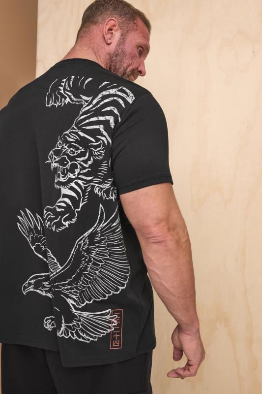 Men's  BadRhino Big & Tall Black Tiger Graphic Print T-Shirt