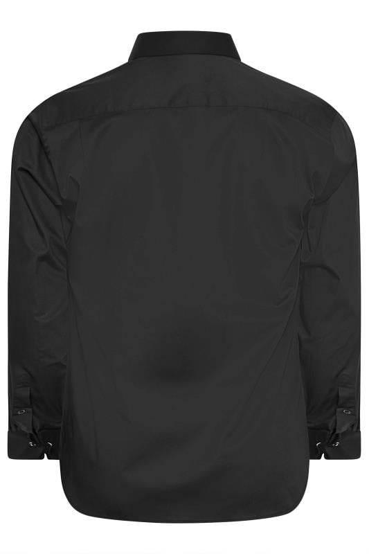 BadRhino Big & Tall Black Long Sleeve Formal Shirt | BadRhino 2