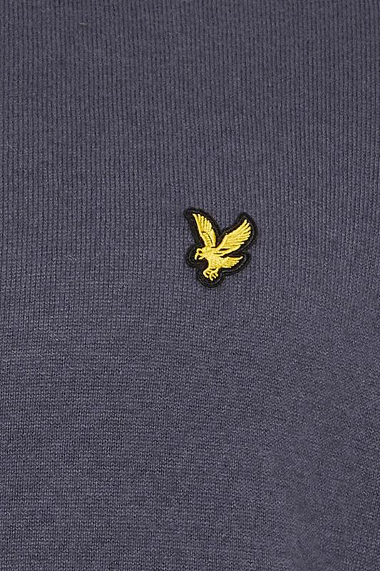 LYLE & SCOTT Big & Tall Grey Cotton Merino Quarter Zip Jumper | BadRhino 3