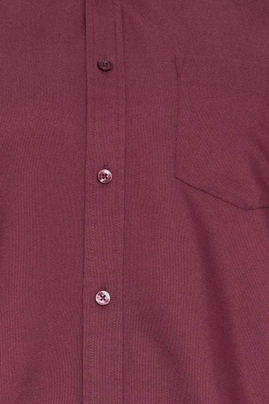 BadRhino Big & Tall Burgundy Red Long Sleeve Oxford Shirt | BadRhino 3