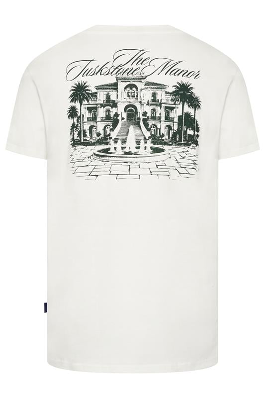 BadRhino Big & Tall White Extra Long 'The Tuskstone Manor' Graphic T-Shirt | BadRhino 7