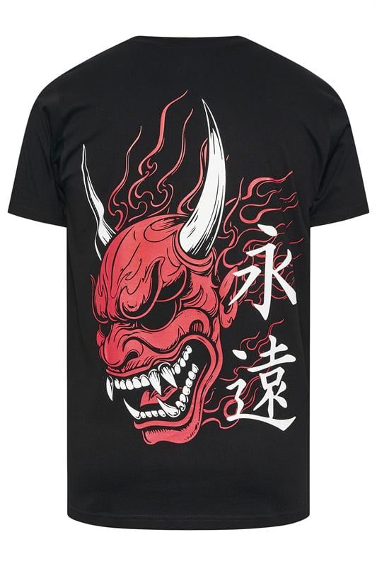 BadRhino Big & Tall Black Japanese Graphic T-Shirt | BadRhino 8