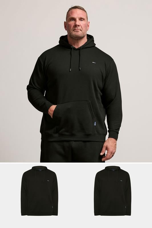 Men's  BadRhino Big & Tall 2 PACK Black Core Hoodies