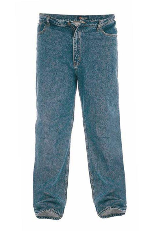 D555 Big & Tall Blue Stretch Comfort Fit Jeans | BadRhino 3
