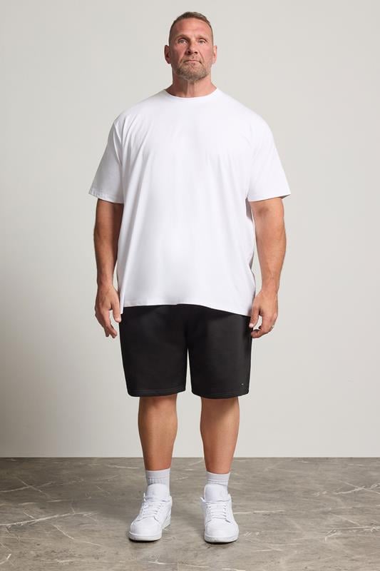 BadRhino Big & Tall Black Zip Pocket Jogger Shorts | BadRhino 1