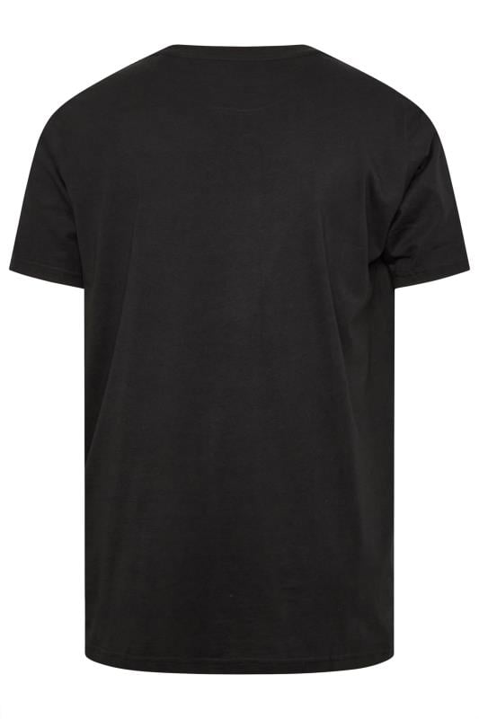 FIRETRAP Big & Tall Black Adams Print T-Shirt | BadRhino 4