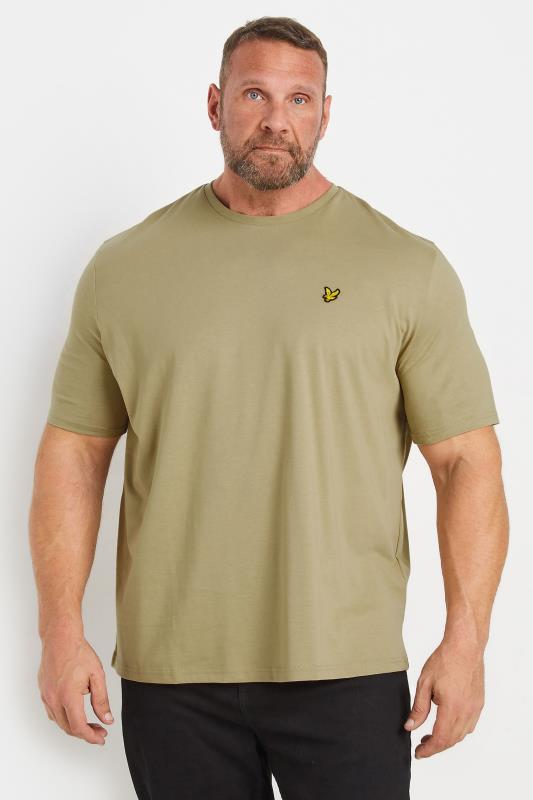 LYLE & SCOTT Big & Tall Sage Green Plain T-Shirt | BadRhino 1