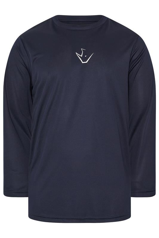 Men's  IronRhino Big & Tall Navy Blue Performance Long Sleeve T-Shirt