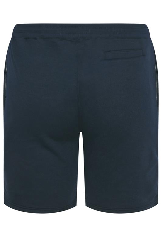 BadRhino Big & Tall Navy Blue Zip Pocket Jogger Shorts | BadRhino 6
