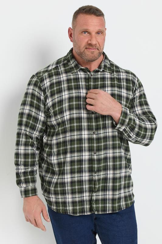 Men's  JACK & JONES Big & Tall Green Flannel Checked Shirt