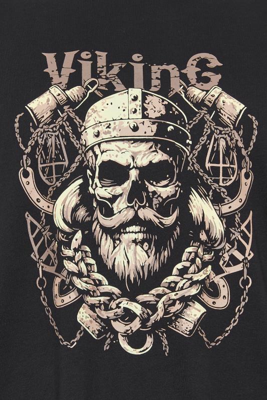 ESPIONAGE Big & Tall Black 'Viking' Graphic Print T-Shirt | BadRhino 3