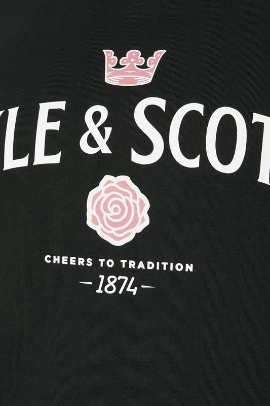 LYLE & SCOTT Big & Tall Black Cheers To Tradition Graphic T-Shirt | BadRhino 3