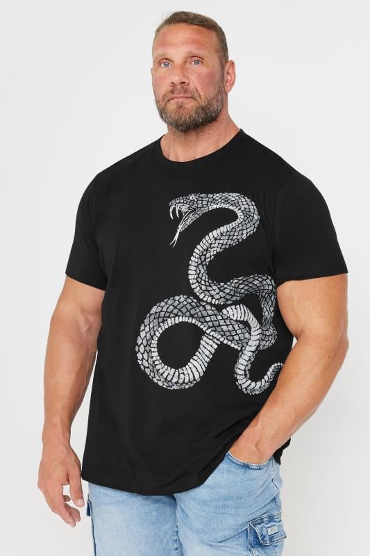 BadRhino Big & Tall Black Snake Graphic T-Shirt | BadRhino 1