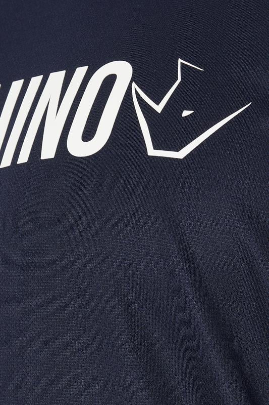 IronRhino Big & Tall Navy Blue Branded Performance Long Sleeve T-Shirt | BadRhino 3