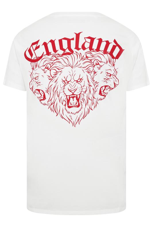 BadRhino Big & Tall White Extra Long England T-Shirt | BadRhino 7