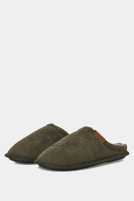 Men's  JACK & JONES Olive Green Mule Slippers